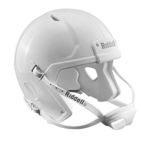 White Custom Riddell Speed Mini Football Helmet Blank Shell