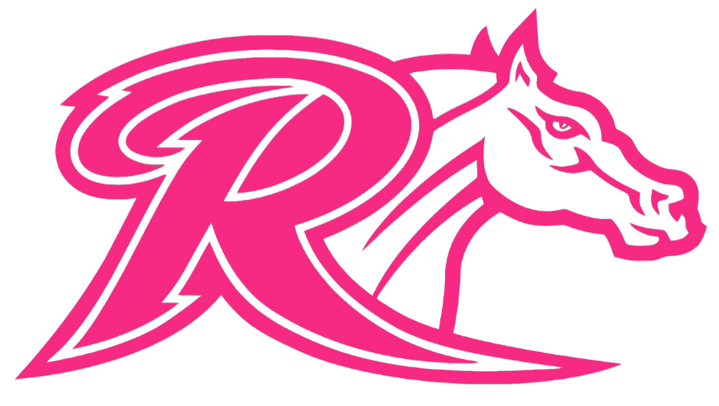 Rider Broncos HOT PINK R Logo Premium DieCut Vinyl Decal PICK SIZE