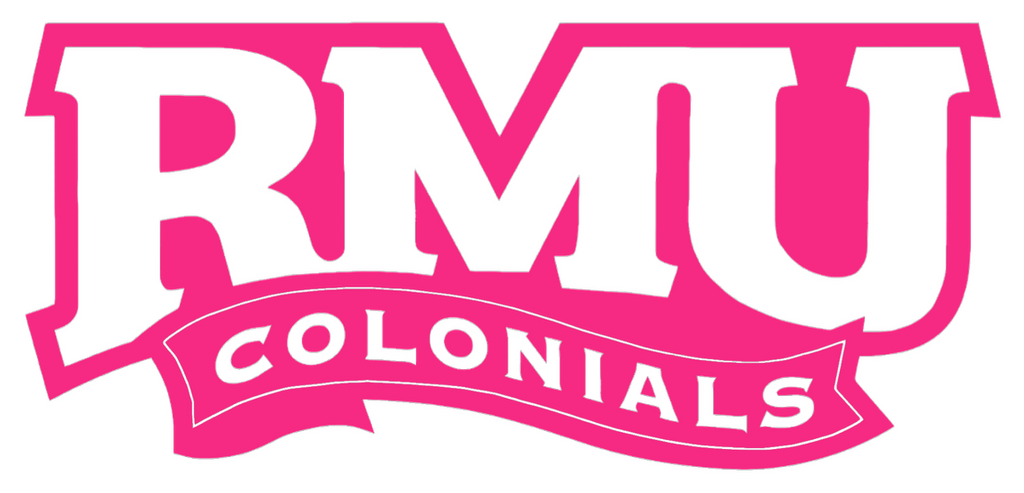 Robert Morris Colonials HOT PINK Team Logo Premium DieCut Vinyl Decal PICK SIZE