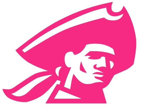Robert Morris Colonials HOT PINK Mascot Logo Premium DieCut Vinyl Decal PICK SIZE