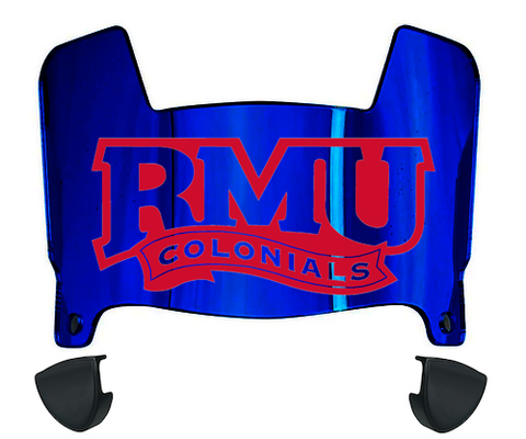 Robert Morris Colonials Mini Football Helmet Visor Shield w/ Clips - PICK VISOR & LOGO COLOR