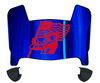 Robert Morris Colonials Mini Football Helmet Visor Shield w/ Clips - PICK VISOR & LOGO COLOR