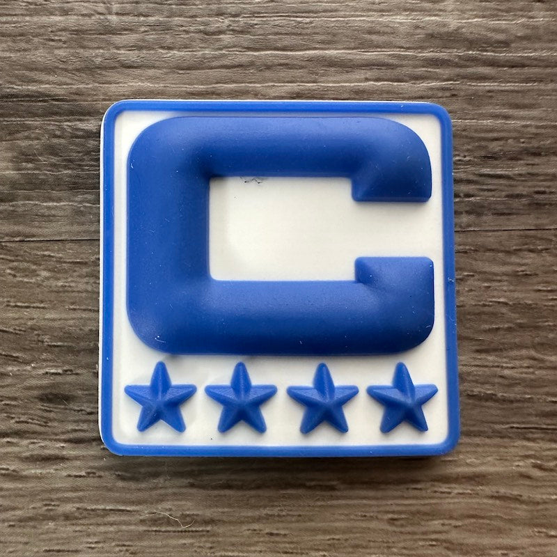 Royal Blue 3D Football Helmet Bumper Captain Patch Jersey C Style - Perfect for Adult & Youth Full Size Football Helmets