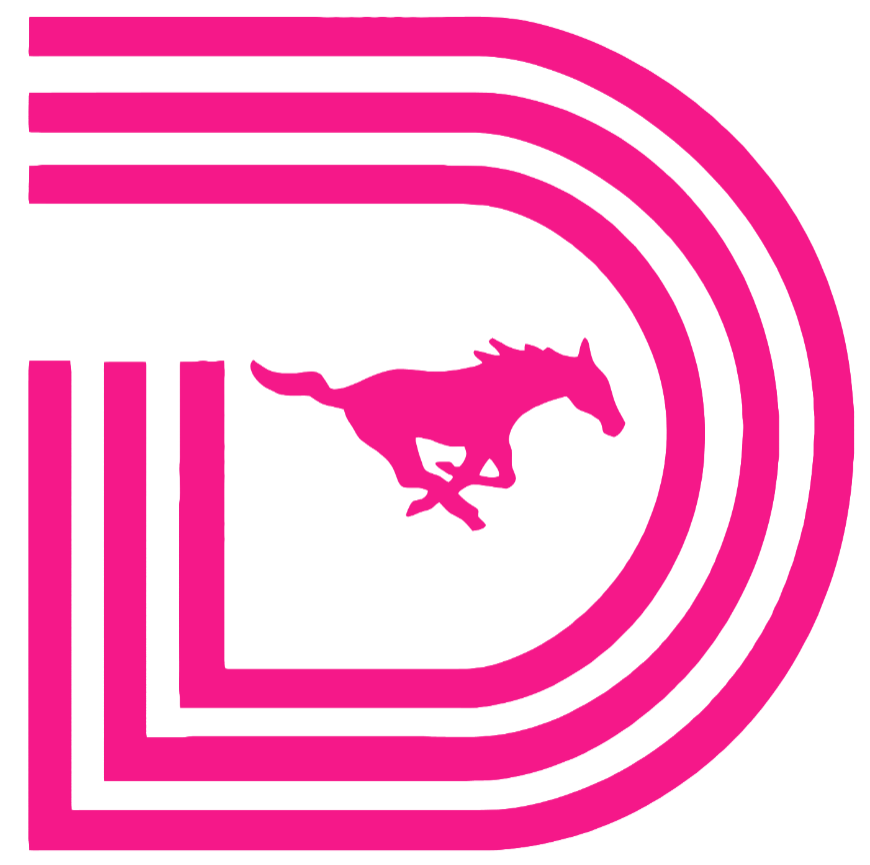 SMU Mustangs Hot Pink Dallas Logo Premium DieCut Vinyl Decal PICK SIZE