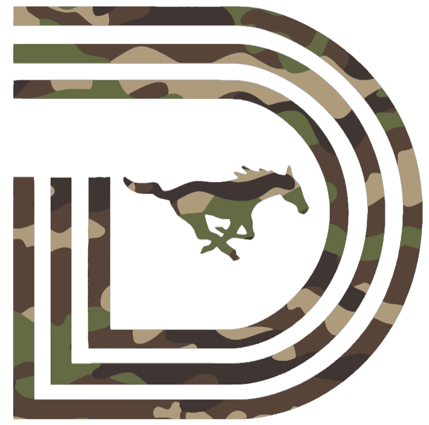SMU Mustangs Woodland Camo Camouflage Dallas Logo Premium DieCut Vinyl Decal PICK SIZE