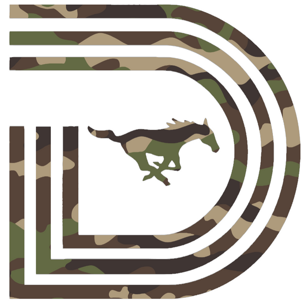 SMU Mustangs Woodland Camo Camouflage Dallas Logo Premium DieCut Vinyl Decal PICK SIZE