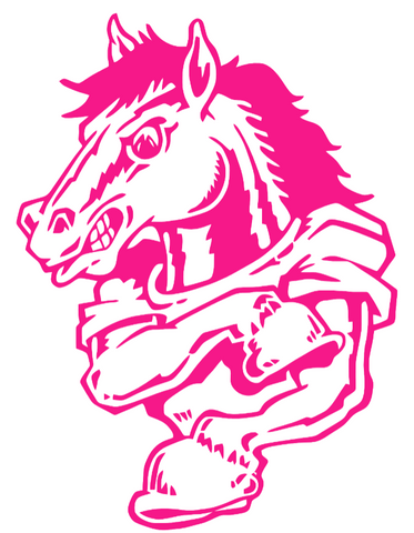 SMU Mustangs Hot Pink Retro Throwback Logo Premium DieCut Vinyl Decal PICK SIZE