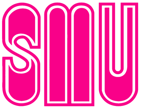 SMU Mustangs Hot Pink Retro Throwback Logo Premium DieCut Vinyl Decal PICK SIZE