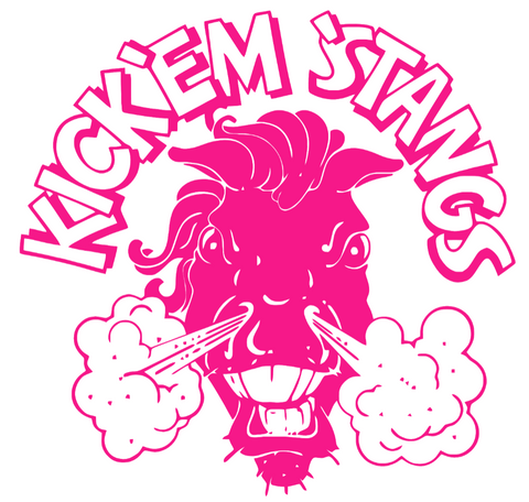 SMU Mustangs Hot Pink Retro Throwback Logo Premium DieCut Vinyl Decal PICK SIZE