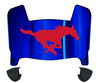 SMU Mustangs Mini Football Helmet Visor Shield w/ Clips - PICK VISOR & LOGO COLOR