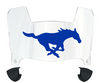 SMU Mustangs Mini Football Helmet Visor Shield w/ Clips - PICK VISOR & LOGO COLOR