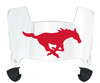 SMU Mustangs Mini Football Helmet Visor Shield w/ Clips - PICK VISOR & LOGO COLOR
