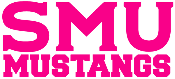 SMU Mustangs Hot Pink Team Name Logo Premium DieCut Vinyl Decal PICK SIZE
