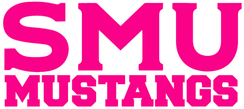 SMU Mustangs Hot Pink Team Name Logo Premium DieCut Vinyl Decal PICK SIZE