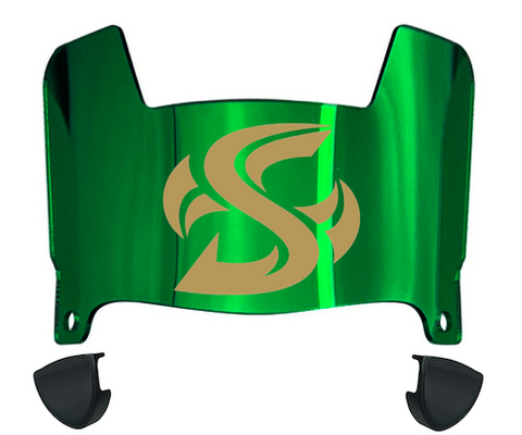 Sacramento State Hornets Mini Football Helmet Visor Shield w/ Clips - PICK VISOR & LOGO COLOR