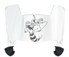 Sacramento State Hornets Mini Football Helmet Visor Shield w/ Clips - PICK VISOR & LOGO COLOR