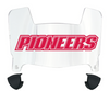 Sacred Heart Pioneers Mini Football Helmet Visor Shield w/ Clips - PICK VISOR & LOGO COLOR