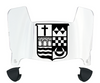 Sacred Heart Pioneers Mini Football Helmet Visor Shield w/ Clips - PICK VISOR & LOGO COLOR