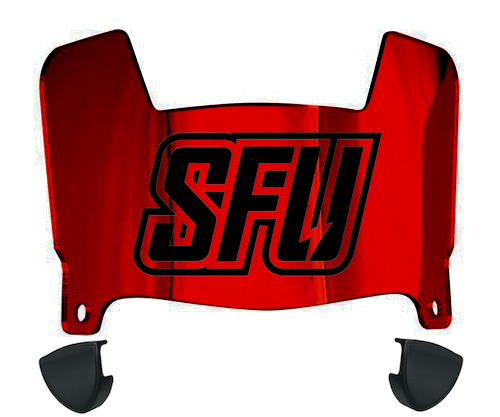 Saint Francis Red Flash Mini Football Helmet Visor Shield w/ Clips - PICK VISOR & LOGO COLOR