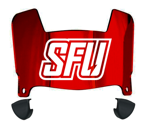 Saint Francis Red Flash Mini Football Helmet Visor Shield w/ Clips - PICK VISOR & LOGO COLOR