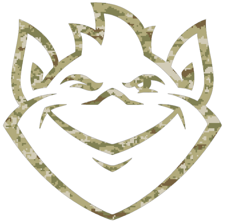 Saint Louis Billikens Team Logo Salute to Service Camouflage Camo Vinyl Decal PICK SIZE