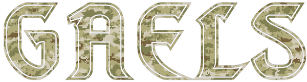 Saint Marys Gaels Team Name Logo Salute to Service Camouflage Camo Vinyl Decal PICK SIZE