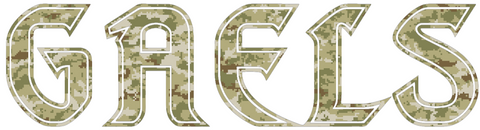 Saint Marys Gaels Team Name Logo Salute to Service Camouflage Camo Vinyl Decal PICK SIZE