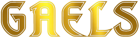 Saint Marys Gaels GOLD CHROME MIRROR Team Name Logo Premium DieCut Vinyl Decal PICK SIZE