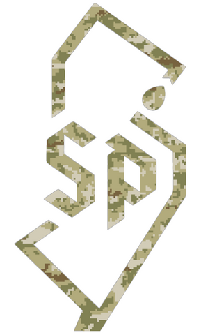 Saint Peters Peacocks NJ State Logo Salute to Service Camouflage Camo Vinyl Decal PICK SIZE