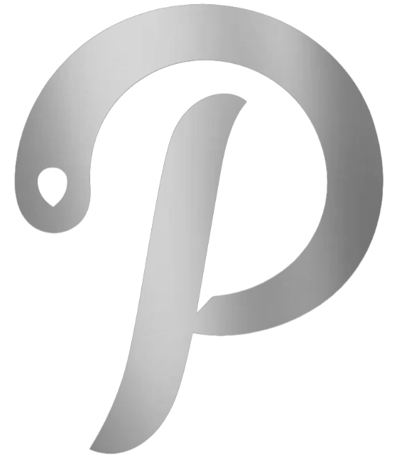 Saint Peters Peacocks SILVER CHROME MIRROR P Logo Premium DieCut Vinyl Decal PICK SIZE