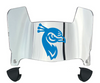 Saint Peters Peacocks Mini Football Helmet Visor Shield w/ Clips - PICK VISOR & LOGO COLOR