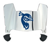 Saint Peters Peacocks Mini Football Helmet Visor Shield w/ Clips - PICK VISOR & LOGO COLOR