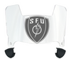 Saint Francis Red Flash Mini Football Helmet Visor Shield w/ Clips - PICK VISOR & LOGO COLOR