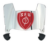 Saint Francis Red Flash Mini Football Helmet Visor Shield w/ Clips - PICK VISOR & LOGO COLOR