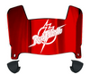 Saint Francis Red Flash Mini Football Helmet Visor Shield w/ Clips - PICK VISOR & LOGO COLOR
