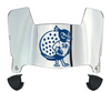Saint Peters Peacocks Mini Football Helmet Visor Shield w/ Clips - PICK VISOR & LOGO COLOR