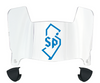 Saint Peters Peacocks Mini Football Helmet Visor Shield w/ Clips - PICK VISOR & LOGO COLOR
