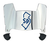 Saint Peters Peacocks Mini Football Helmet Visor Shield w/ Clips - PICK VISOR & LOGO COLOR
