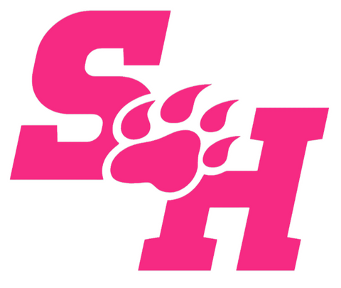 Sam Houston State Bearkats HOT PINK Team Logo Premium DieCut Vinyl Decal PICK SIZE
