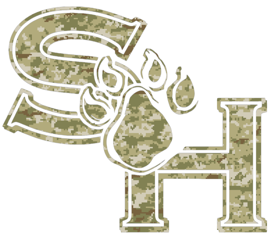 Sam Houston State Bearkats Retro Throwback Logo Salute to Service Camouflage Camo Vinyl Decal PICK SIZE