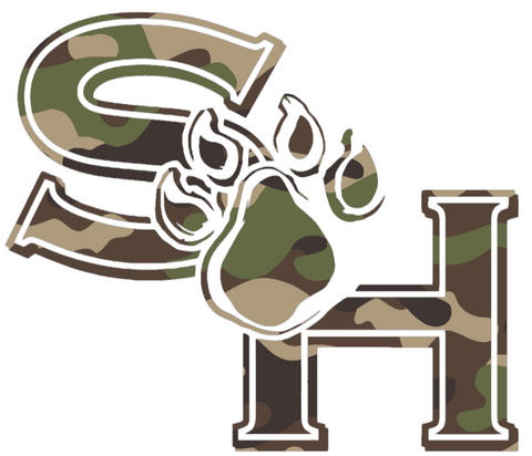 Sam Houston State Bearkats Woodland Camo Camouflage Retro Throwback Logo Premium DieCut Vinyl Decal PICK SIZE