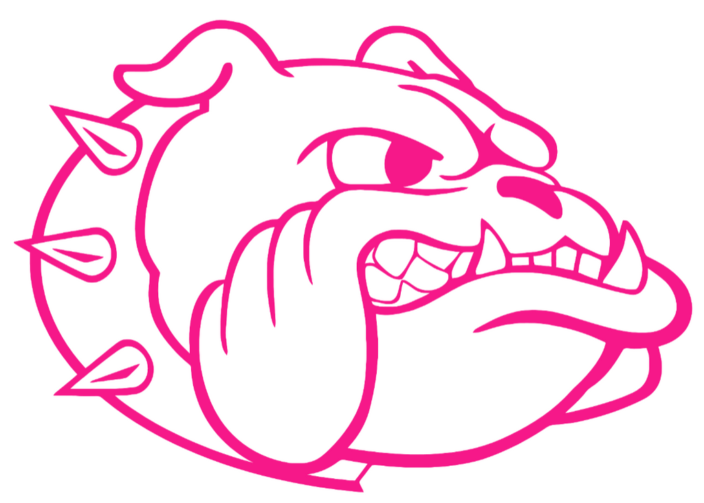Samford Bulldogs Hot Pink Retro Throwback Logo Premium DieCut Vinyl Decal PICK SIZE