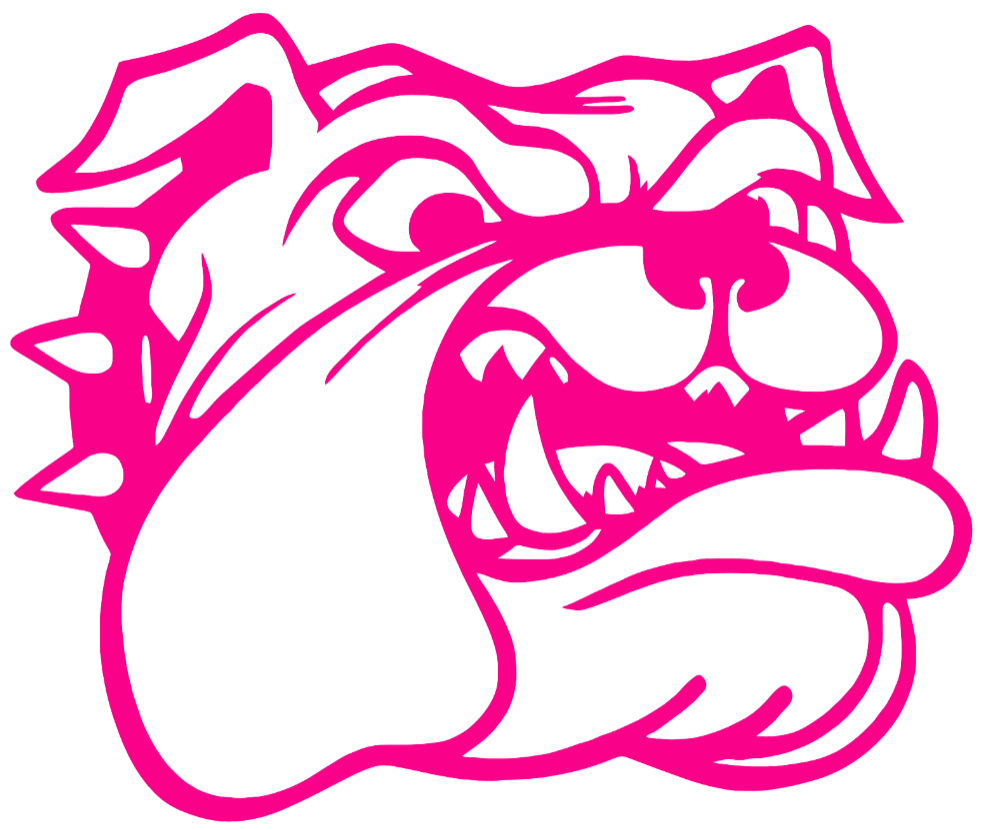 Samford Bulldogs Hot Pink Retro Throwback Logo Premium DieCut Vinyl Decal PICK SIZE