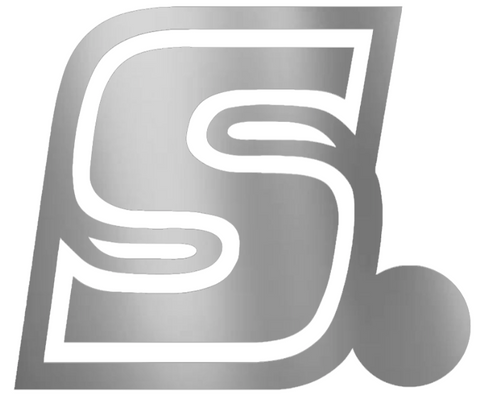 Samford Bulldogs SILVER CHROME MIRROR S Logo Premium DieCut Vinyl Decal PICK SIZE