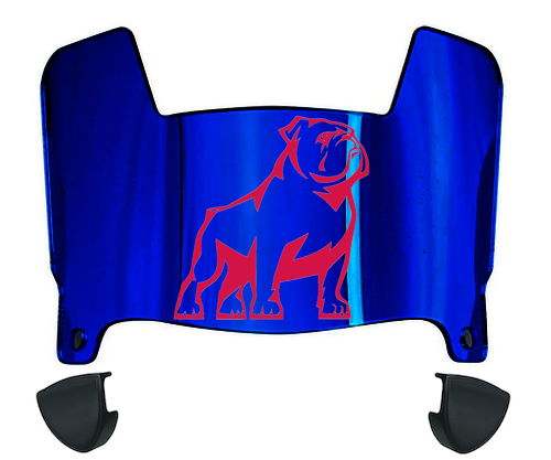 Samford Bulldogs Mini Football Helmet Visor Shield w/ Clips - PICK VISOR & LOGO COLOR