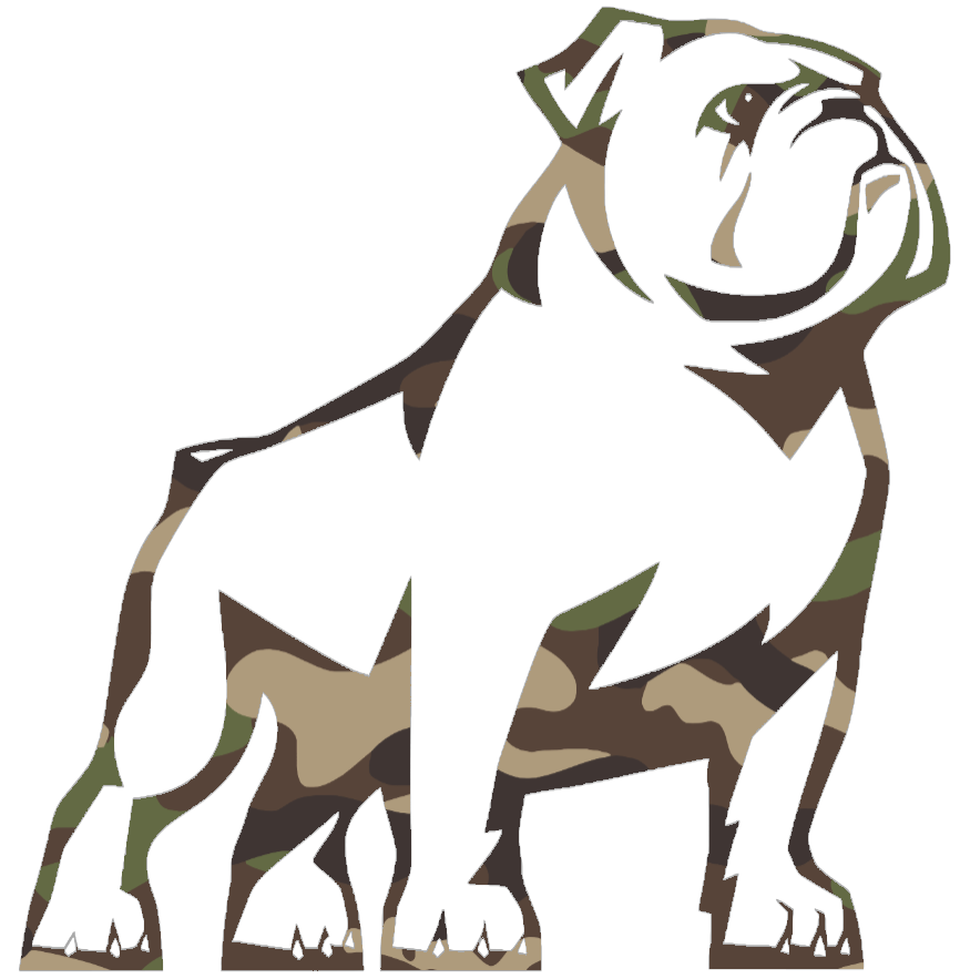 Samford Bulldogs Woodland Camo Camouflage Team Logo Premium DieCut Vinyl Decal PICK SIZE