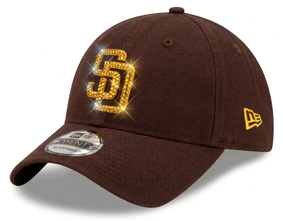 San Diego Padres Swarovski Crystal Bling Womens New Era Adjustable Hat