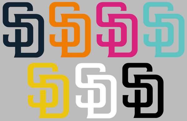 San Diego Padres City Connect 2.0 SD Logo Premium DieCut Vinyl Decal PICK COLOR & SIZE