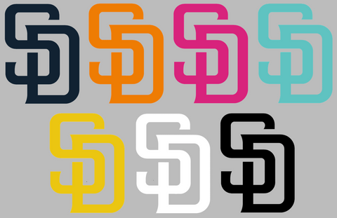 San Diego Padres City Connect 2.0 SD Logo Premium DieCut Vinyl Decal PICK COLOR & SIZE