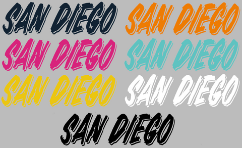 San Diego Padres City Connect 2.0 Team Name Logo Premium DieCut Vinyl Decal PICK COLOR & SIZE